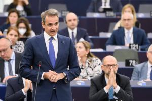 Ο Κυριάκος Μητσοτάκης στο Ευρωκοινοβούλιο