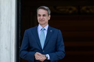 Ο Κυριάκος Μητσοτάκης στο Μέγαρο Μαξίμου