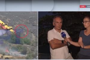 ο εικονολήπτης και η δημοσιογράφος της ΕΡΤ
