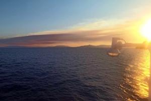 Καπνός φωτιά θάλασσα