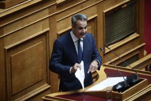 Ο Κυριάκος Μητσοτάκης στη Βουλή