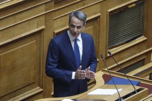 Ο Κυριάκος Μητσοτάκης στη Βουλή