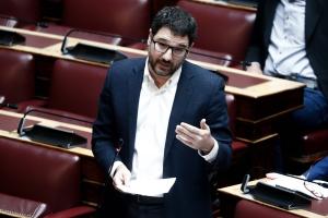 Ο Νάσος Ηλιόπουλος στα έδρανα της Βουλής