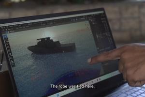 Ψηφιακή αναπαράσταση του ναυαγίου στην Πύλο