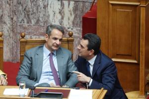 Ο Κυριάκος Μητσοτάκης και ο Κώστας Σκρέκας