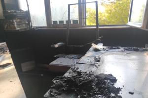 Εργατικό Κέντρο Ηρακλείου φωτιά