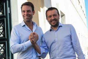 Ο Στέφανος Κασσελάκης και ο Νίκος Παππάς