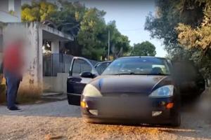 το αυτοκίνητο στο οποίο επέβαιναν τα θύματα της δολοφονίας