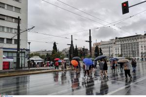 βροχή αθηνα κέντρο