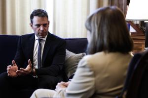 Στέφανος Κασσελάκης και Κατερίνα Σακελλαροπούλου