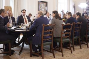 Ο Κυριάκος Μητσοτάκης στο υπουργικό συμβούλιο