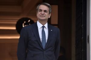 Ο Κυριάκος Μητσοτάκης στο Μέγαρο Μαξίμου