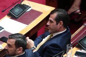 Ο Θάνος Πλεύρης στη Βουλή