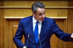 Ο Κυριάκος Μητσοτάκης στη Βουλή