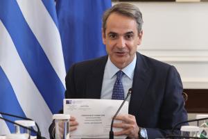 Ο Κυριάκος Μητσοτάκης στο υπουργικό συμβούλιο