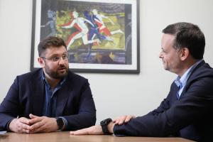 Ο Κώστας Ζαχαριάδης και ο Χάρης Δούκας