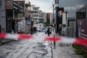 αστυνομία στο σημείο που έπεσαν πυροβολισμοί στο Γκάζι