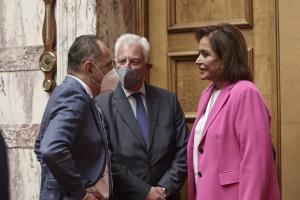 Ο Γιώργος Γεραπετρίτης και η Ντόρα Μπακογιάννη