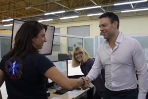 Ο Στέφανος Κασσελάκης στο ΕΚΑΒ