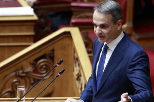 Ο Κυριάκος Μητσοτάκης στη Βουλή