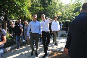 Ο Κυριάκος Μητσοτάκης και ο Κώστας Μπακογιάννης