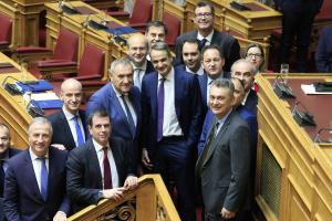 Ο Κυριάκος Μητσοτάκης στη Βουλή