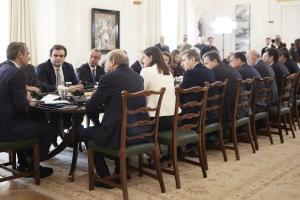 Ο Κυριάκος Μητσοτάκης στο υπουργικό συμβούλιο