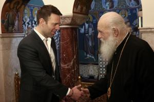 Στέφανος Κασσελάκης και αρχιεπίσκοπος Ιερώνυμος