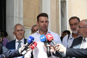 Ο Στέφανος Κασσελάκης και ο Ευάγγελος Αποστολάκης