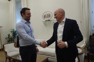 O Στέφανοw Κασσελάκης με τον Πρέσβη της Γερμανίας Αndreas Kindl