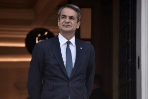 Ο Κυριάκος Μητσοτάκης στο Μέγαρο Μαξίμου