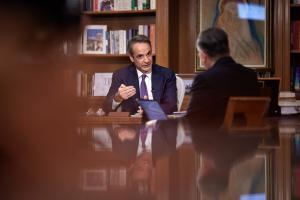 Ο Μητσοτάκης στη συνέντευξη στην ΕΡΤ