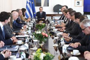 Ο Κυριάκος Μητσοτάκης στο υπουργικό συμβούλιο