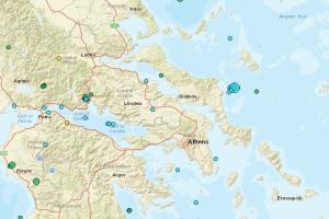 Χάρτης με σεισμούς
