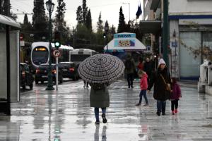 βροχή κακοκαιρία ομπρέλα