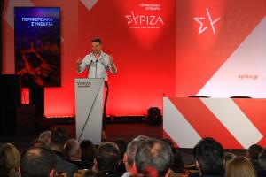 Ο Στέφανος Κασσελάκης σε ομιλία