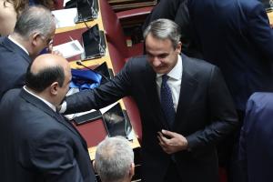 Ο Κυριάκος Μητσοτάκης και ο Χρήστος Τριαντόπουλος