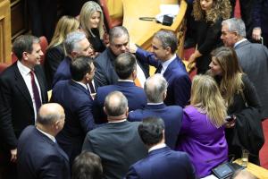 Ο Κυριάκος Μητσοτάκης στη Βουλή