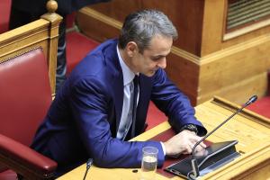 Ο Κυριάκος Μητσοτάκης στη Βουλή