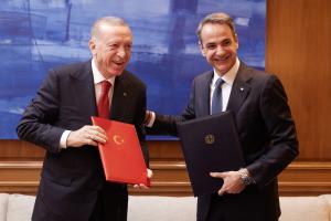 ΣΥΝΑΝΤΗΣΗ ΤΟΥ ΠΡΩΘΥΠΟΥΡΓΟΥ ΚΥΡΙΑΚΟΥ ΜΗΤΣΟΤΑΚΗ ΜΕ ΤΟΝ ΠΡΟΕΔΡΟ ΤΗΣ ΤΟΥΡΚΙΑΣ ΡΕΤΖΕΠ ΤΑΓΙΠ ΕΡΝΤΟΓΑΝ