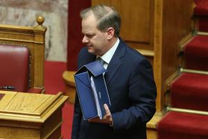 Ο Κώστας Καραμανλής στη Βουλή