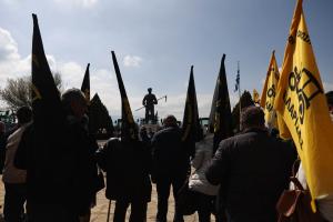 Aγροτικό συλλαλητήριο στο μνημείο του αγρότη στο Κιλελέρ