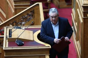 Ο Δημήτρης Κουτσούμπας στη Βουλή