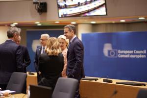 Ο Κυριάκος Μητσοτάκης στο Ευρωπαϊκό Συμβούλιο