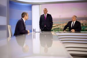 Ο Κυριάκος Μητσοτάκης παραχωρεί συνέντευξη στον ΣΚΑΪ