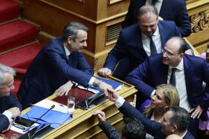 Ο Κυριάκος Μητσοτάκης στη Βουλή