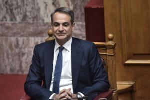 Ο Κυριάκος Μητσοτάκης στη Βουλή