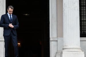 Ο Κυριάκος Μητσοτάκης στο Μέγαρο Μαξίμου