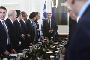 Ο Κυριάκος Μητσοτάκης στο υπουργικό συμβούλιο