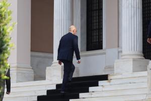 Ο Νίκος Δένδιας στο Μαξίμου